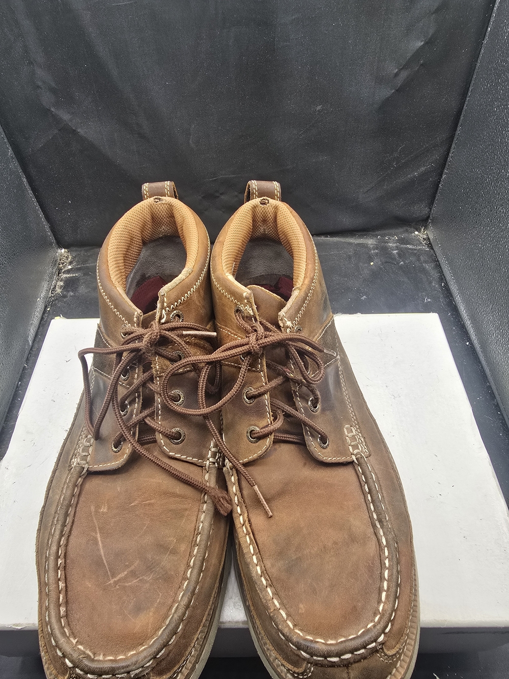 Twisted X Brown Leather Chukka Moc Toe Boots